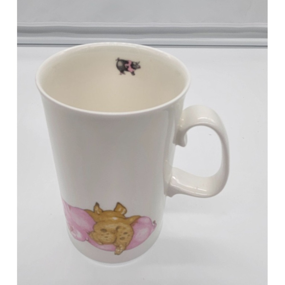 Cute Pig Family Mug White Porcelain Coffee Tea Cup Adorable Farm Animal Design - Picture 6 of 14